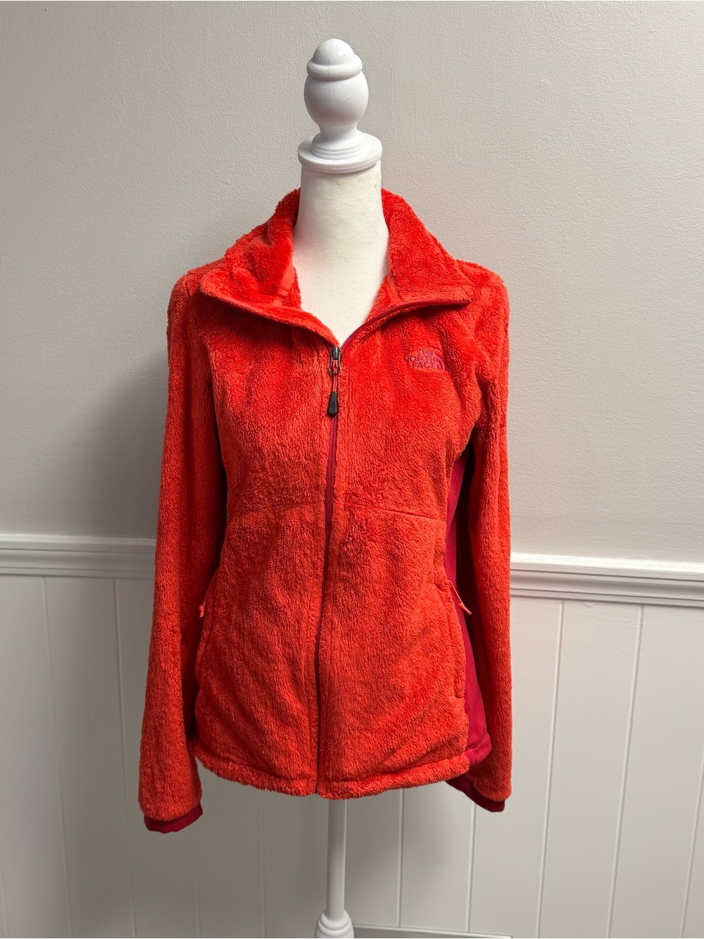 The North Face Osito Cozy Full Zip Fleece Jacket Red Medium